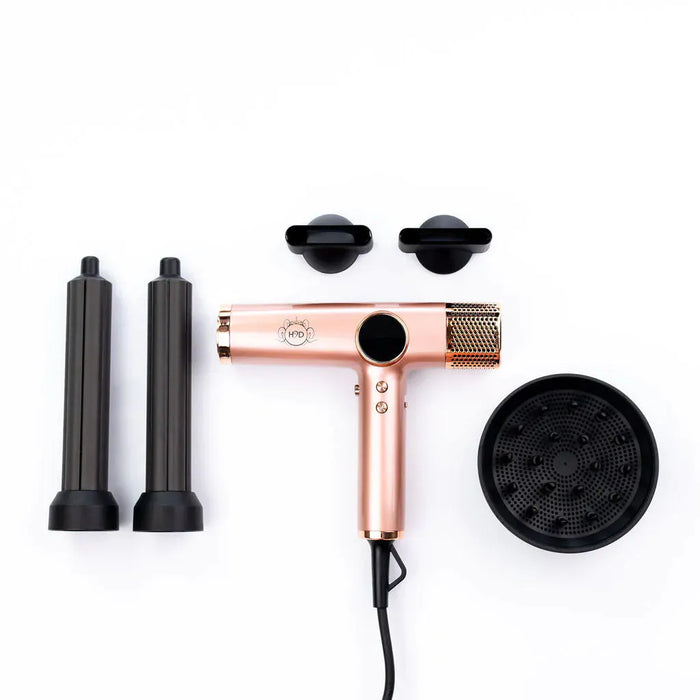 H2D Xtreme Four In One Hair Dryer + Styler - Rose Gold