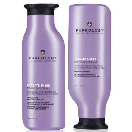 Pureology Hydrate Sheer Shampoo & Conditioner 266ml Duo