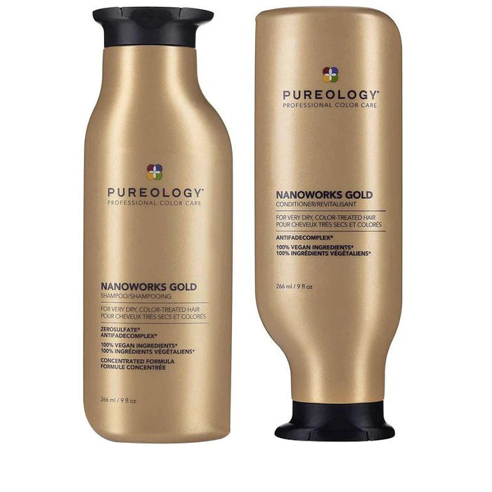 Pureology Nanoworks Gold Shampoo & Conditioner 266ml Duo
