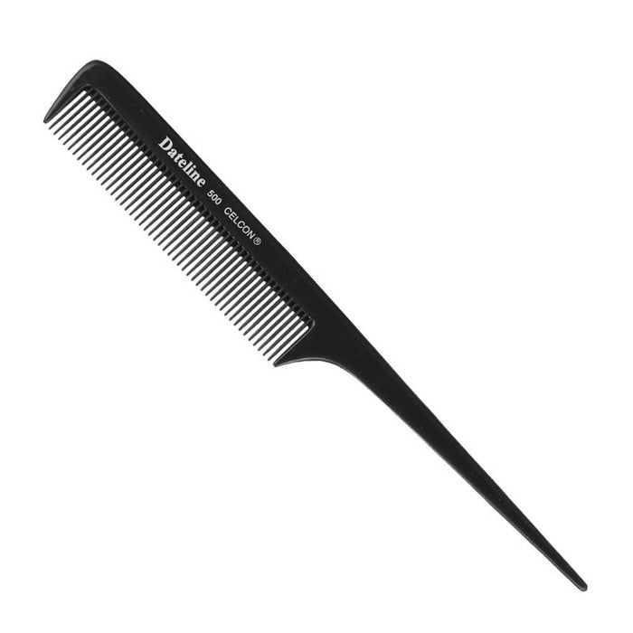 Dateline Professional Black Celcon Comb - 500 Hair Tail Comb