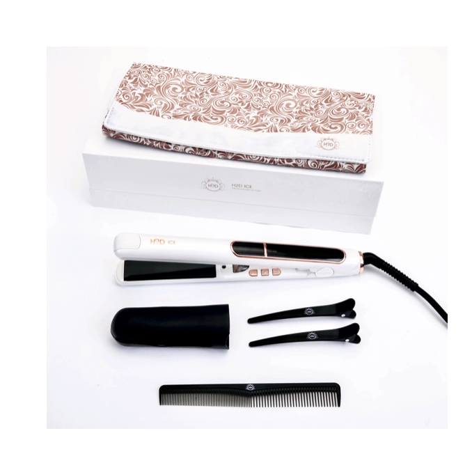 H2D Linear II Ice With Rose Gold Trim Hair Straightener