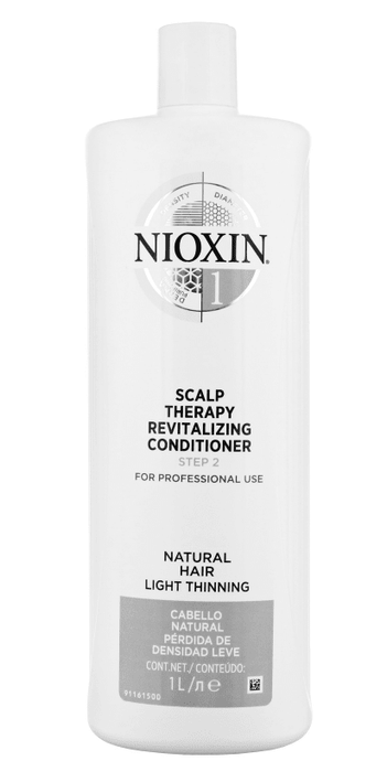Nioxin System 1 Scalp Therapy Revitalising Conditioner for Natural Hair with Light Thinning, 1L