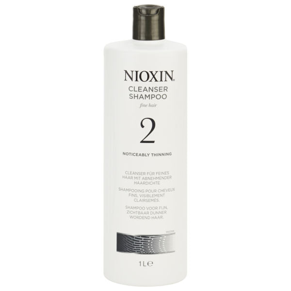 Nioxin System 2 Cleanser Shampoo for Natural Hair with Progressed Thinning, 1L