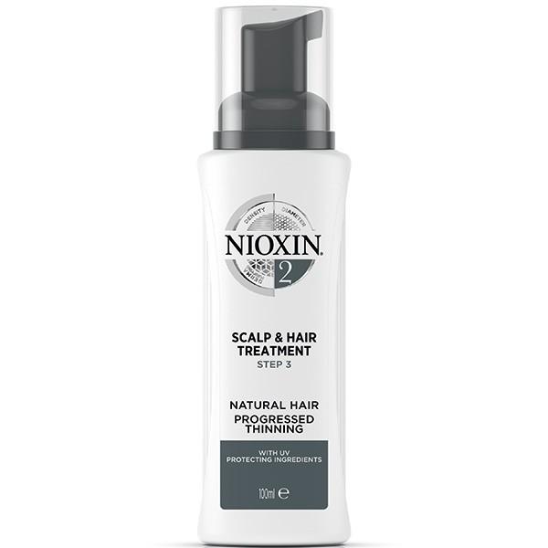 Nioxin System 2 Scalp and Hair Treatment for Natural Hair with Progressed Thinning, 100ml