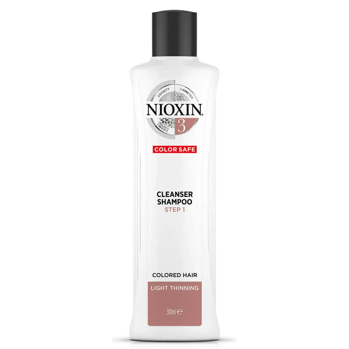 Nioxin System 3 Cleanser Shampoo for Coloured Hair with Light Thinning, 300ml