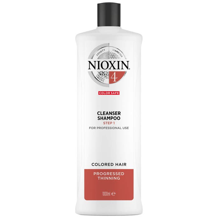 Nioxin System 4 Cleanser Shampoo for Coloured Hair with Progressed Thinning, 1L
