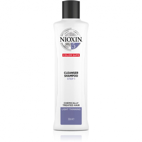 Nioxin System 5 Cleanser Shampoo for Chemically Treated Hair with Light Thinning, 300ml