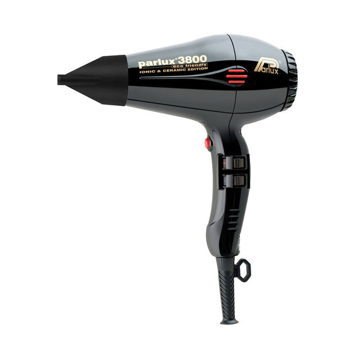 Parlux 3800 Eco Friendly Ceramic and Ionic 2100W Hair Dryer - Black