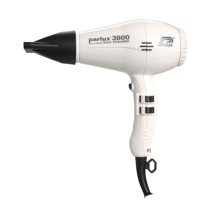Parlux 3800 Eco Friendly Ceramic and Ionic 2100W Hair Dryer - White