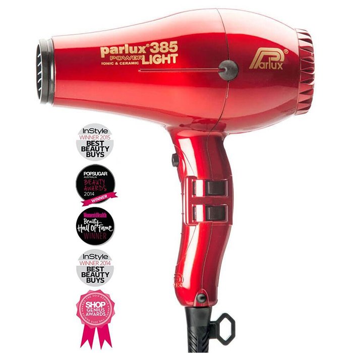 Parlux 385 Power Light Ceramic and Ionic Hair Dryer Red