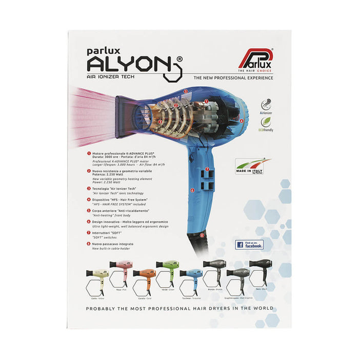 Parlux Alyon Air Ionizer 2250 Tech Hair Dryer - Matte Black