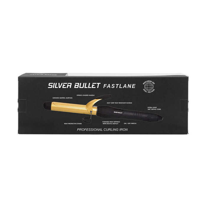 Silver Bullet Fastlane Gold Ceramic 19mm Curling Iron